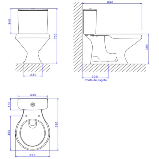 Kit Vaso Sanitário Com Caixa Acoplada Assento Sanitário E Componentes De Instalação Ravena Branco Deca - Imagem principal - 1bbace1f-7c0d-4631-a6e6-598064b2a6c9