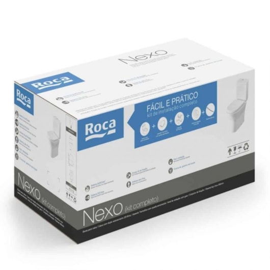 Kit Vaso Sanitário com Caixa Acoplada Assento Termofixo E Acessórios de Instalação Nexo Branco Roca - Imagem principal - 4826dda9-eb4d-4837-a0cd-d36d9a353be5