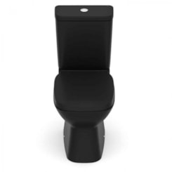 Kit Vaso Sanitário Com Caixa Acoplada E Acessórios De Instalação Debba Classic Black Matte Roca