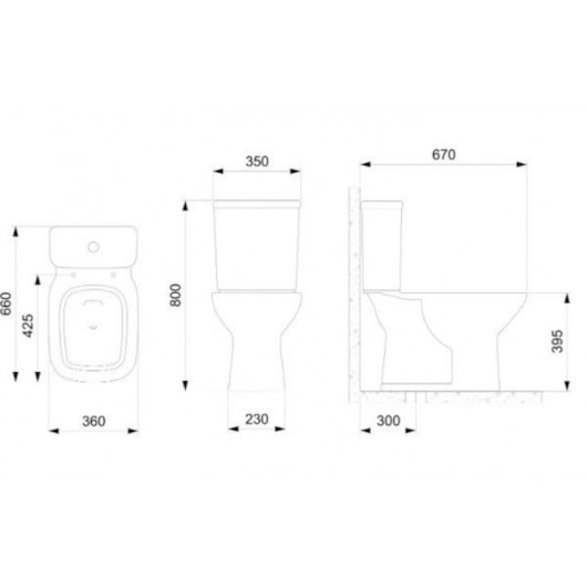 Kit Vaso Sanitário Com Caixa Acoplada E Acessórios De Instalação Debba Square Branco Roca - Imagem principal - 739a5244-6a86-4a23-a0cd-ee0ce9a746e2