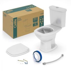 Kit Vaso Sanitário Com Caixa Acoplada E Acessórios Fit Branco Celite