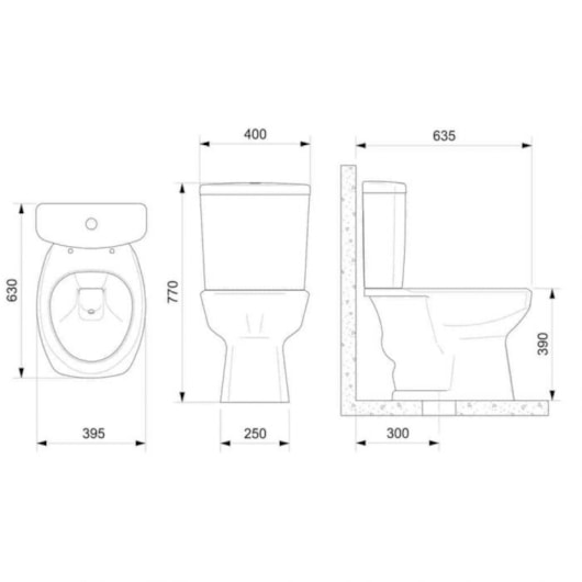 Kit Vaso Sanitário Com Caixa Acoplada E Acessórios Thema Preto Incepa - Imagem principal - e20140ad-d705-4d9e-a530-b36d7746eca1