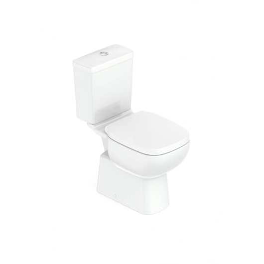 Kit Vaso Sanitário Com Caixa Acoplada E botão Elevado Com Assento PP Debba Comfort Branco Roca - Imagem principal - d83f8330-4bfc-41b8-bf67-01d67e888b88