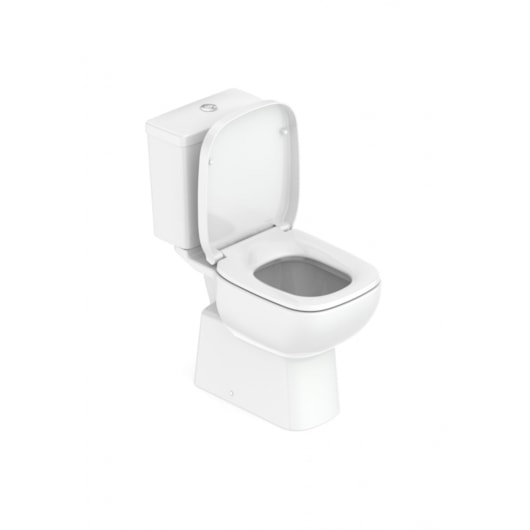 Kit Vaso Sanitário Com Caixa Acoplada E botão Elevado Com Assento PP Debba Comfort Branco Roca - Imagem principal - 6eac9c30-68b6-4d76-842d-f915f5316e2c