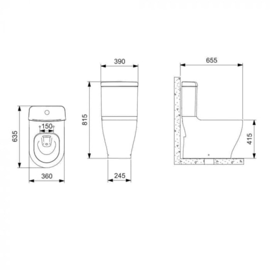 Kit Vaso Sanitário Com Caixa Acoplada E Itens De Instalação Assento Termofixo Slim Stone Celite - Imagem principal - 7ce546ab-500a-4508-81e9-f127d0050d18