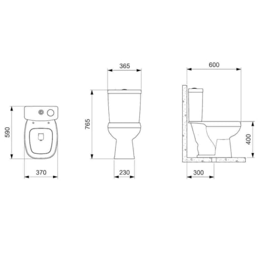 Kit Vaso Sanitário Com Caixa Acoplada E Itens de Instalação City Branco Celite - Imagem principal - fc945edc-834a-4ed0-a59f-c67a38ce2120