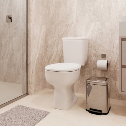 Kit Vaso Sanitário Com Caixa Acoplada E Itens De Instalação Thema Branco Incepa