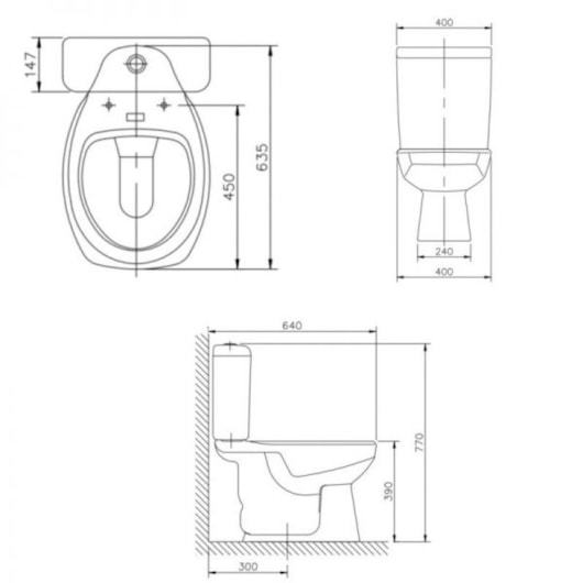Kit Vaso Sanitário Com Caixa Acoplada E Itens De Instalação Thema Branco Incepa - Imagem principal - 12c36fe6-8840-44e3-8275-b2a60b092db3