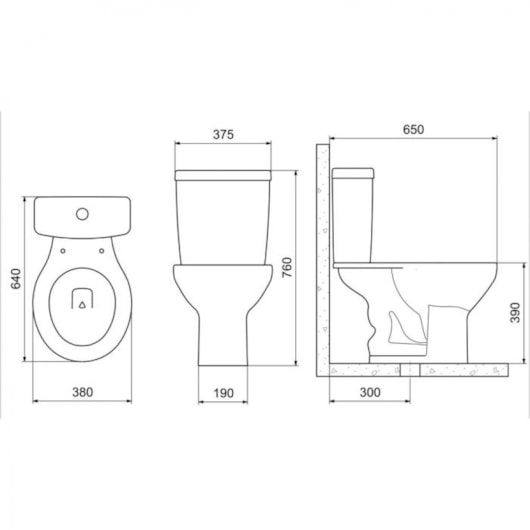 Kit Vaso Sanitário Com Caixa Acoplada EcoFlush® 3/6L e Itens De Instalação Azálea Branco Celite - Imagem principal - fd18f00a-823c-4e20-b638-71db6d1afa1d