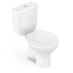 Kit Vaso Sanitário Com Caixa Acoplada EcoFlush® 3/6L e Itens De Instalação Azálea Branco Celite