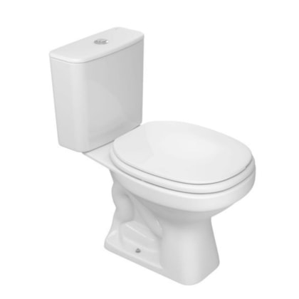 Kit Vaso Sanitário Com Caixa Acoplada Monocromáticos Aspen Branco Deca