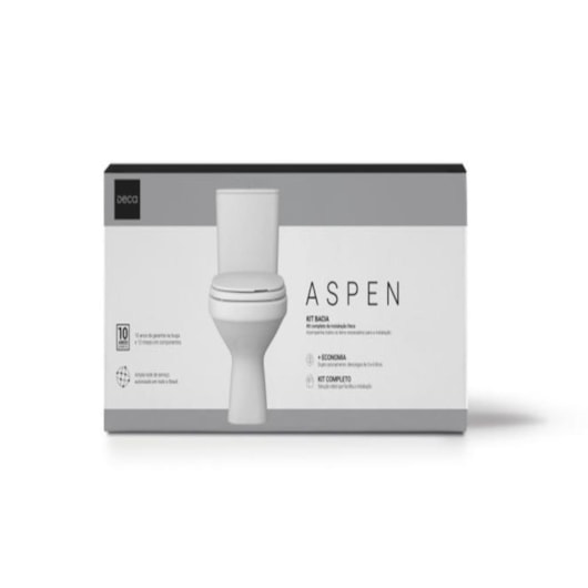 Kit Vaso Sanitário Com Caixa Acoplada Monocromáticos Aspen Branco Deca - Imagem principal - 8684c2d1-9fb3-488c-8b0e-41c1682059e2