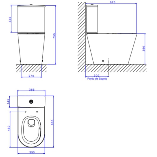 Kit Vaso Sanitário Completo Com Caixa Acoplada Branco Lk Total Clean Deca - Imagem principal - 88707d30-a149-44d6-ba70-9adae5013c80