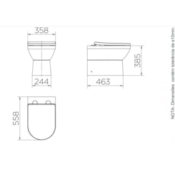 Kit Vaso Sanitário Convencional com Assento e Acessórios Next Branco Docol