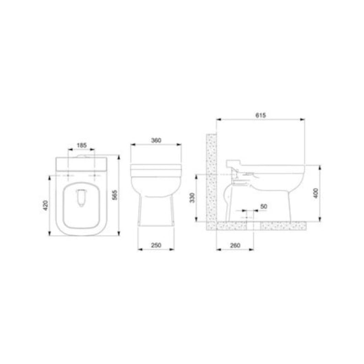 Kit Vaso Sanitário Convencional Com Assento PP Softclose Elite Matte Black Celite  - Imagem principal - 71a9091e-12d2-40be-8f45-579f53936ff2