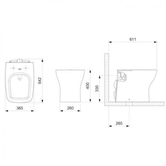 Kit Vaso Sanitário Convencional com Assento Termofixo e Itens de Instalação Boss Stone Incepa - Imagem principal - 3cf6ac15-6607-48f9-8a06-c9a75dff10a7