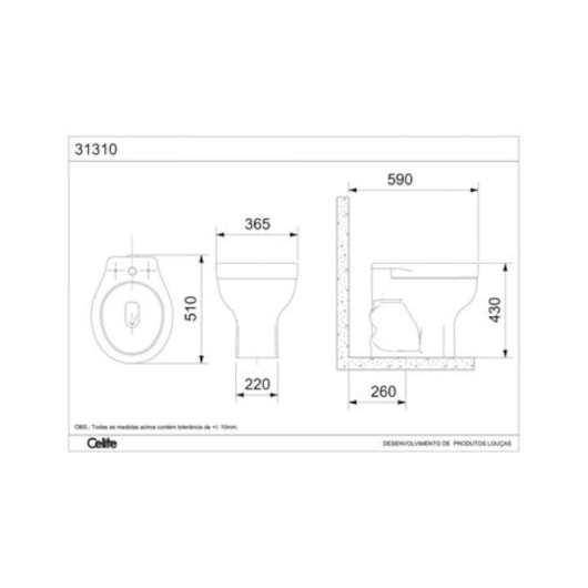 Kit Vaso Sanitário Convencional De Acessibilidade Com Acessórios Confort In Branco Incepa - Imagem principal - 36b1fab9-e42e-4fc2-99f9-e77f2627f7c1