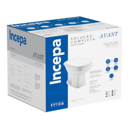 Kit Vaso Sanitário Convencional Itens de Instalaçao Avant Branco Incepa - Imagem principal - afa4eee2-55bb-41e7-ac16-a363c9e9a530