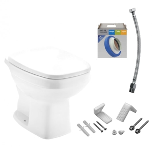 Kit Vaso Sanitário Convencional Itens de Instalaçao Avant Branco Incepa - Imagem principal - f1e3fdef-1520-49da-8e5c-f0f512be2678