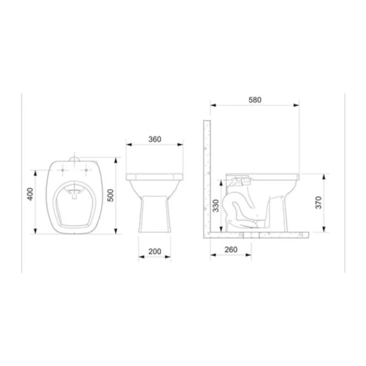 Kit Vaso Sanitário Convencional Itens de Instalaçao E Assento Pp Soft Art Branco Incepa - Imagem principal - e7e412ce-c84f-4742-836c-4ec8f7fbc6bd