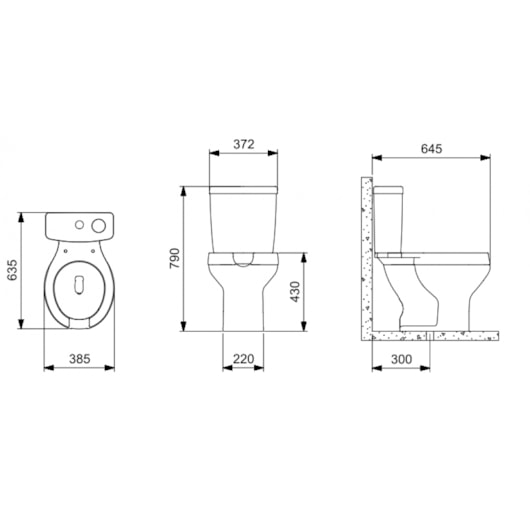 Kit Vaso Sanitário De Acessibilidade Com Caixa Acoplada E Acessórios De Instalaçao Acesso In Branco Incepa - Imagem principal - c4c07dbc-6f23-4d78-a519-3352fd0ffd9e