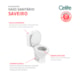 KIT VASO SANITÁRIO E CAIXA ACOPLADA 3/6 LITROS SAVEIRO BRANCO CELITE - f0fa010f-6ba5-4a02-a0a2-ea1ab990f17a