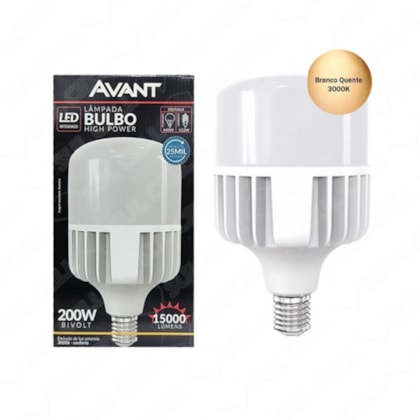 Lâmpada De Led Bulbo HP E40 3000K Bivolt 200W Avant