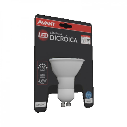 Lâmpada De Led Dicróica 3000K 4,8W Bivolt Avant - Imagem principal - 59613bd0-c75d-4ea5-9840-dc77ecf5133f