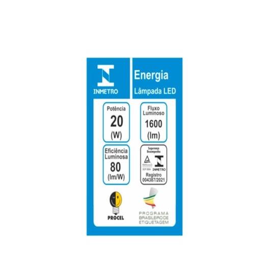 Lâmpada High Led TKL 110 6500K E27 17032 Taschibra 20W - Imagem principal - 1e02e2b8-5e1f-4f3d-96f7-07afda8dda01