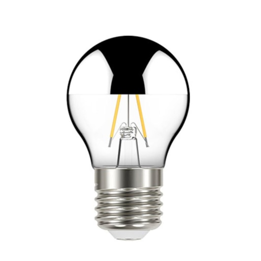 Lâmpada Led Filamento Defletora Espelhada Bolinha G45 Prata Taschibra Autovolt - Imagem principal - 85b28215-83ba-40ae-9e5e-c850b0894bb6