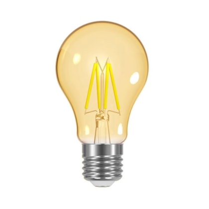 Lâmpada Led Filamento Vintage Dim A60 Ambar Taschibra 220V 4W