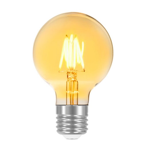 Lâmpada Led Filamento Vintage Dim Globo G80 Ambar Taschibra 127V 4W - Imagem principal - 02fb9ad6-19c4-41ac-b30c-a8ed4006854a