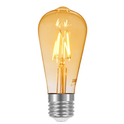 Lâmpada Led Filamento Vintage Dim St64 Ambar Taschibra 220V 4W