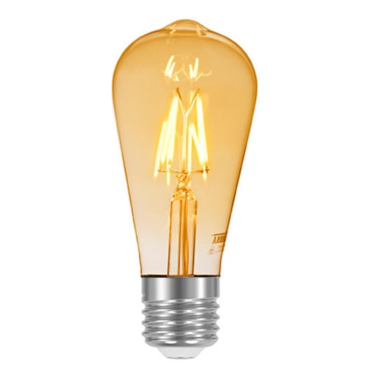 Lâmpada Led Filamento Vintage Dim St64 Ambar Taschibra 220V 4W - Imagem principal - 1aebd5b5-4579-48e3-b2d5-bfc4cf1f8d84