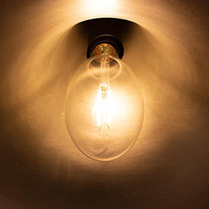 Lâmpada Led Filamento Vintage Globo G80 Ambar Taschibra Autovolt 4W