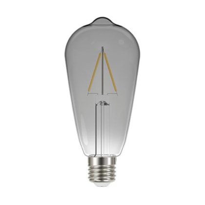 Lâmpada Led Filamento Vintage St64 Fumê Taschibra Autovolt