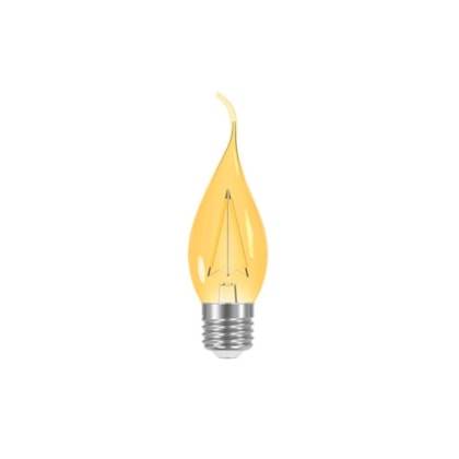 Lâmpada Led Filamento Vintage Vela B35 3W Autovolt  âmbar E27 Taschibra