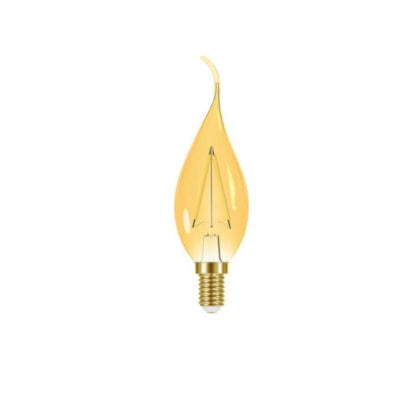 Lâmpada Led Filamento Vintage Vela Bico Torcido B35 3W 127V Âmbar E14 Taschibra