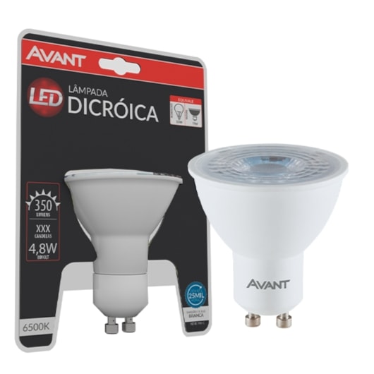 Lampada LED Mini Dicroica MR11 4W Luz Branca 6500K Base GU10 Bivolt Avant - Imagem principal - ea3a058c-5d9c-4359-af44-c74862877133