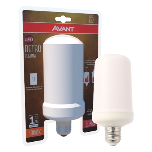 Lâmpada Led Retrô Flamma E27 4W Bivolt Avant - Imagem principal - 3e523316-5d44-4595-81b5-ac8c140ed94a