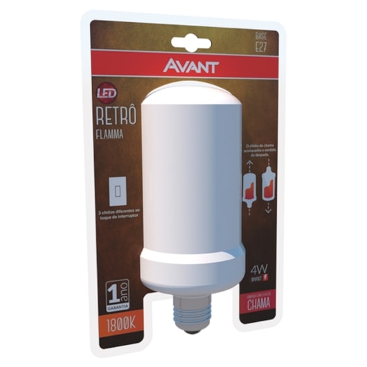 Lâmpada Led Retrô Flamma E27 4W Bivolt Avant - Imagem principal - 4b025b1f-e2c0-4c7b-ab15-b72691acb99a