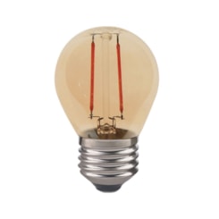 Lampada LED Retro G45 Bolinha 2W Luz Ambar 2200K Base E27 Bivolt Avant