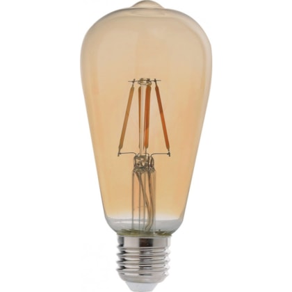 Lâmpada Pêra Retro St64 Emissão De Luz Âmbar Bivolt Avant 4w 2200k