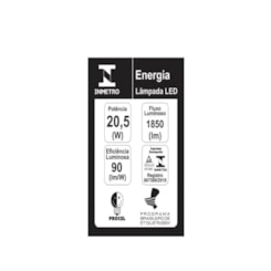 Lâmpada Tubo Led T83000K 16468 Taschibra 120cm 20,5W