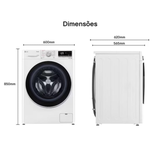 Lava e Seca Smart BR IA LG 12kg - Imagem principal - 775a425a-77f6-49de-bcbb-e5f8fadfdcfd