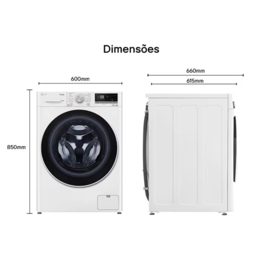 Lava e Seca Smart Branca com Inteligência Artificial LG 14kg - Imagem principal - e896af31-7c17-47c5-ad5f-2cd0e7177646