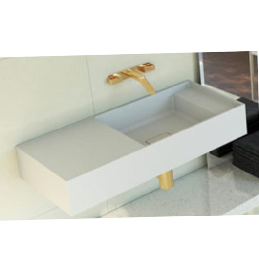 Lavatório Arles E Duramatt Fosco Branco Acetinado Suspenso Sabbia - Imagem principal - b4989fc2-247f-43bb-b2b1-22e237c78e17