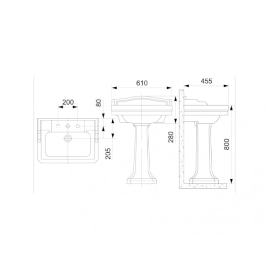 Lavatório Clássica Branco Celite 61x45cm - Imagem principal - bb3ef977-9bda-468b-b27d-df3390187d40