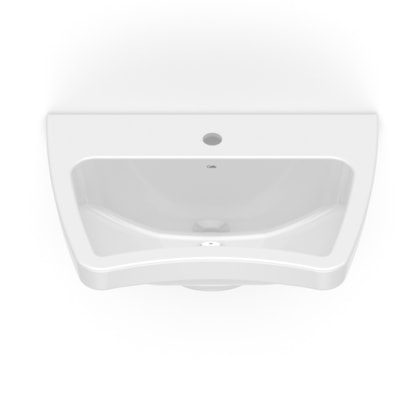 Lavatório De Acessibilidade Para Coluna Acesso Branco Celite 60x42cm