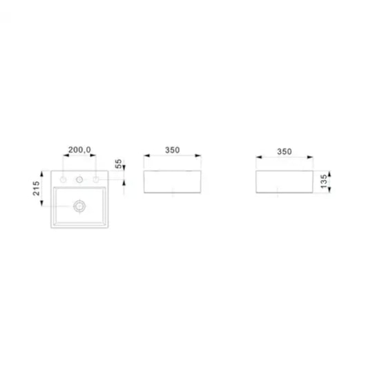 Lavatório De Apoio Q35 Branco Incepa - Imagem principal - 0d2e2bb5-f9b4-431b-a690-f4704eae8412